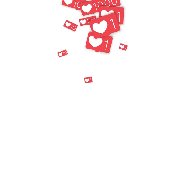 Wallpaper Red Notification Icons Isolated White Background — 스톡 벡터