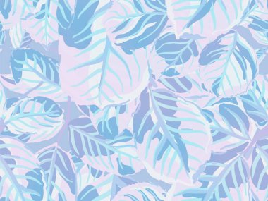 Aqua Menthe ve Yeşil Tekrarlanan Bahar Şakayık Duvar Kağıdı. Rose Leaves Leamless Destern 'de. Romantik Botanik Vektör Geçmişi. Yaz Tekstil Tasarımı. Boyalı İngiliz Yaprak Örnekleri Koleksiyonu.