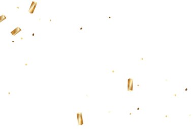  Altın konfetileri, kurdeleler. Parıldıyor. Bokeh geçmişi. Soyut altın yıldönümü davetiye şablonu. Düğün konsepti kartı. Uçan soyut parçacıklar. Patlama kutlama kartı.