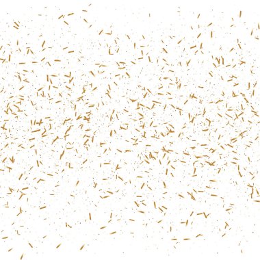 Altın kurdeleli konfeti. Parıldıyor. Bokeh dokusu. Soyut altın odaklı yıldönümü davetiye şablonu. Düğün altın çıngıraklı yılanlar. Düşen soyut ışıltı. Patlama doğum günü kartı.