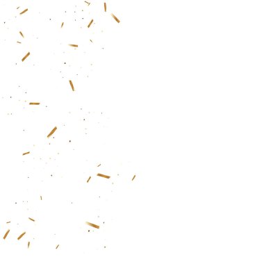  Altın konfetileri, kurdeleler. Parıldıyor. Bokeh geçmişi. Soyut altın yıldönümü davetiye şablonu. Düğün konsepti kartı. Uçan soyut parçacıklar. Patlama kutlama kartı.