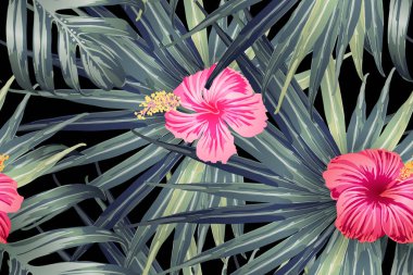 Yeşil kırmızı egzotik desen. Canavar ve amber çiçekleri tropik buket. Hawaii tişörtü ve mayo fayansı. Yatay Kaliforniya doğal doku tasarımı. Aşırı doğal botanik tasarımı.