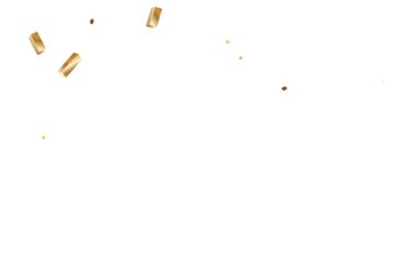  Altın konfetileri, kurdeleler. Parıldıyor. Bokeh geçmişi. Soyut altın yıldönümü davetiye şablonu. Düğün konsepti kartı. Uçan soyut parçacıklar. Patlama kutlama kartı.