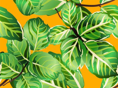 Tekrarlanan Bahar Şakayığı Duvar Kağıdı. Romantik Botanik Vektör Geçmişi. Boyalı İngiliz Yaprak Örnekleri Koleksiyonu. Yeşil ve Sarı Gül Yapraksız Kalıp. Yaz Tekstil Tasarımı.