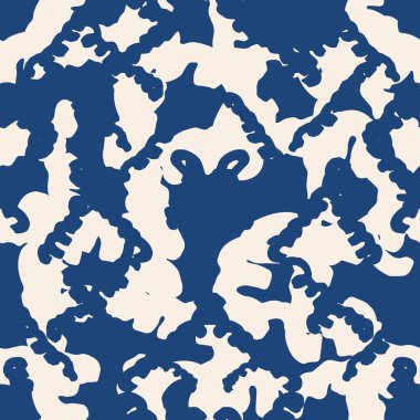 Çizgili doku deseni. İndigo Japon suluboya dikişsiz baskısı. Organik shibori vektör boyası arka plan. Japon kırsal batik kumaşı. Geleneksel modern soyut fayans. Psikedelik halk tasarımı.