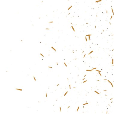  Altın konfetileri, kurdeleler. Parıldıyor. Bokeh geçmişi. Soyut altın yıldönümü davetiye şablonu. Düğün konsepti kartı. Uçan soyut parçacıklar. Patlama kutlama kartı.