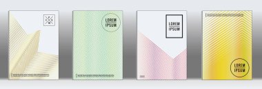 Retro pankartlar. Minimum geometrik yıllık rapor şablonları. Soyut hipster kaplamaları gradyan geometrik grafik tasarım ile. Dergi kapağı için maket. Basit bir retro sayfa kapağı. Düz memphis parmak izi.
