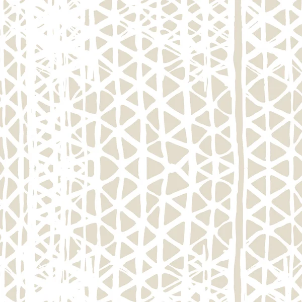 Grille Minimale Biologique Conception Shoji Aquarelle Beige Blanche Kimono Tile — Image vectorielle