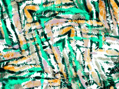 Afrika deseni. Çizgili, kusursuz desen. Suluboya Kamuflaj Tasarımı. Soyut Safari fayansı. Geometrik hayvan dokusu. Gripullu Zebra Derisi İzi. Hayvan Kamuflajı Arkaplanı.