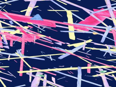 Bauhaus Kusursuz Düzen. Suluboya Geometrik İndigo, Mavi Çizgiler Tasarımı. Sanat Organik Geo Arkaplanı. Büyük Moda Asgari Baskı. Moda Eğlencesi Soyut Boyası Suluboya Renk Çizgileri.