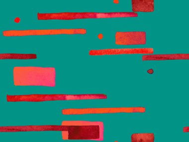 Bauhaus Kusursuz Düzen. Suluboya Geometrik Yeşil Teal Çizgileri Tasarımı. Sanat Organik Geo Arkaplanı. Büyük Çağdaş Küçük Yazdırma. Moda Eğlencesi Soyut Boyası Suluboya Renk Çizgileri.
