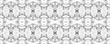 Eğlenceli Simetrik Sınır Uyumu. Geometrik Etnik Şekilsiz Şekilsiz Suluboya El Çizim Batik. Psikedelik Halk Arkaplanı. Allover Etnik Mayo Tasarımı Ikat Yatay Doku. Gri Pul