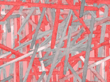 Bauhaus Kusursuz Düzen. Suluboya Geometrik Kırmızı Pembe Çizgiler Tasarımı. Sanat Organik Geo Arkaplanı. Büyük Moda Asgari Baskı. Moda Eğlencesi Soyut Boyası Suluboya Renk Çizgileri.