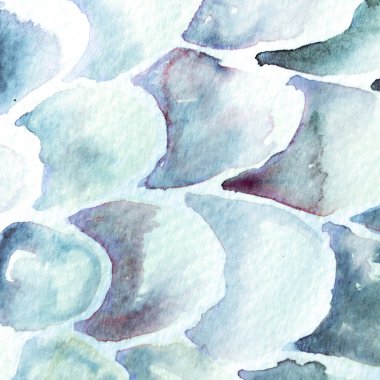 Turkuaz Mavi Yılan Tasarımı. Suluboya El Çizilmiş Piton Yazısı. Kobra Derisi Egzotik Doku. Geometrik Yılan Arkaplanı. Zehir ve Yılan derisi. Suluboya El Boyalı Arkaplan.