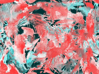 Tehlike izi yok. Kırmızı suluboya fırça darbesi grunge tasarımı. Suluboya boya boya tasarımı. Kademeli mürekkep lekeleri. Çamur tabakası. Sıvı damlayan fırça sonsuz iz. 