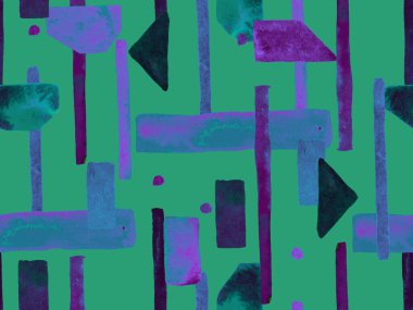 Bauhaus Kusursuz Düzen. Suluboya Geometrik Yeşil Teal Çizgileri Tasarımı. Sanat Organik Geo Arkaplanı. Büyük Sanatsal Asgari Baskı. Moda Eğlencesi Soyut Boyası Suluboya Renk Çizgileri.