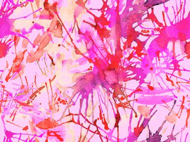 Püskürme izi yok. Kırmızı suluboya fırça darbesi grunge tasarımı. Suluboya boya boya tasarımı. Elle çizilmiş mürekkep lekeleri. Toprak sıçrama deseni. Sıvı damlayan fırça sonsuz iz. 