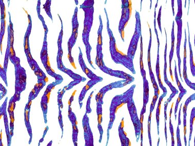 Proton Mor Suluboya Kamuflaj Tasarımı. Soyut Safari fayansı. Zebra Deri İzi. Hayvan kamuflajı arka planı. Afrika deseni. Çizgili, kusursuz desen. Geometrik Hayvan Dokusu.