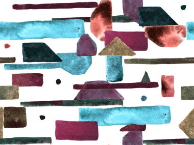 Bauhaus Kusursuz Düzen. Suluboya Geometrik İndigo, Mavi Çizgiler Tasarımı. Sanat Organik Geo Arkaplanı. Büyük Modern Asgari Baskı. Moda Eğlencesi Soyut Boyası Suluboya Renk Çizgileri.