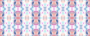 Batik Kravat Boyası Sınırı. Suluboya Japon Arkaplanı. Boyalı Soyut Doku. Suluboya Shoji Tasarımı. Kimono Tile. Shibori Kusursuz Düzen. Kırmızı, Beyaz ve Mavi Organik Minimum Tekstil.