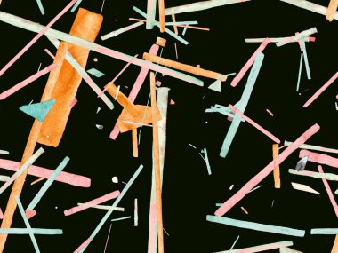 Bauhaus Kusursuz Düzen. Suluboya Geometrik Kırmızı Pembe Çizgiler Tasarımı. Sanat Organik Geo Arkaplanı. Büyük Yaratıcı Asgari Baskı. Moda Eğlencesi Soyut Boyası Suluboya Renk Çizgileri.