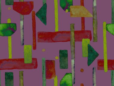 Bauhaus Kusursuz Düzen. Suluboya Geometrik Mor Çizgiler Tasarımı. Sanat Organik Geo Arkaplanı. Büyük Moda Asgari Baskı. Moda Eğlencesi Soyut Boyası Suluboya Renk Çizgileri.