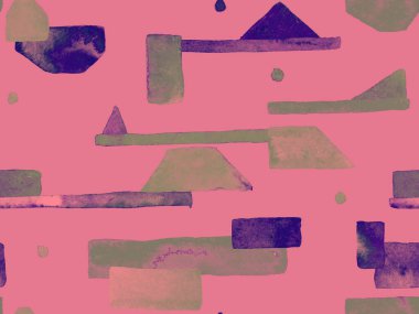 Bauhaus Kusursuz Düzen. Suluboya Geometrik Kırmızı Pembe Çizgiler Tasarımı. Sanat Organik Geo Arkaplanı. Büyük Moda Asgari Baskı. Moda Eğlencesi Soyut Boyası Suluboya Renk Çizgileri.