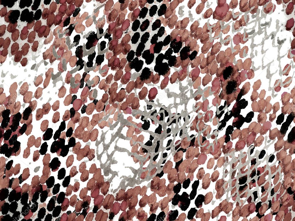 Watercolor Ethnic Design. Summer Rhombus Background. Vibrant Geometric Swimwear Pattern. Ethnic Seamless Pattern. Geo Symmetric Ikat Rapport. Black and White Snake Skin Random Texture.