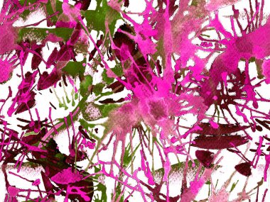 Sıvı, pürüzsüz desen. Kırmızı suluboya fırça darbesi grunge tasarımı. Suluboya boya boya tasarımı. Kademeli mürekkep lekeleri. Toprak sıçrama deseni. Sıvı damlayan fırça sonsuz iz. 