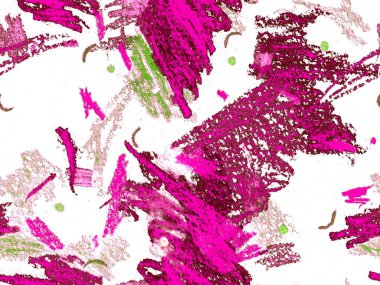 Yaratıcı Boya Başlığı. Kırmızı Üzerine Şirin Büyük Olağandışı Geometrik Desen, Yatay Şablon İçin Pembe Arkaplan. Büyük Olağandışı Asgari Parmak izi. Soyut Boya Başlığı.