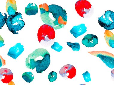 Yaz Vintage Arkaplanı. Biyo Jasmin Kusursuz Şablon. Suluboya Turuncu Çiçek ve Yapraklar. Çiçek Ayurveda deseni. Klasik Mavi ve Lush Lav Kırmızı Vibrant Sakura ve Jasmine Print.