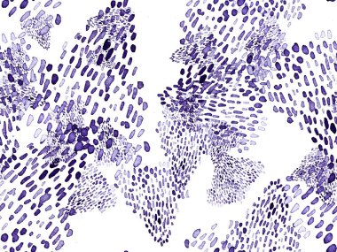 Çivit mavisi, kusursuz hayvan deseni. Suluboya el izi. Afrika egzotik kamuflajı. Geometrik suluboya arka plan. Vahşi hayvan kürkü dokusu. Suluboya El Boyalı Cilt Deseni.