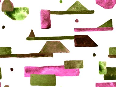 Bauhaus Kusursuz Düzen. Suluboya Geometrik Kırmızı Pembe Çizgiler Tasarımı. Sanat Organik Geo Arkaplanı. Büyük Çağdaş Asgari Yazdırma. Moda Eğlencesi Soyut Boyası Suluboya Renk Çizgileri.
