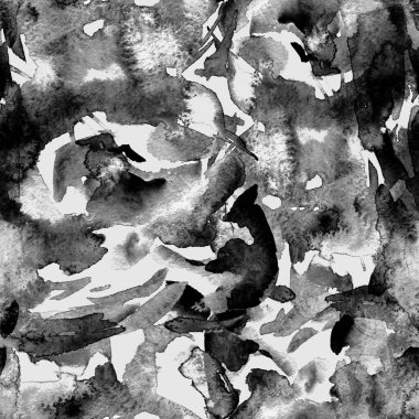 Fırça darbeleri. Siyah beyaz suluboya geometri baskısı. Pastel suluboya arka plan. El çizimi soyut sanat çizgisi. Tekrar eden mayo desenli. Fırça darbesi modern baskı.