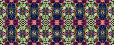 Sembol geometrik mayo deseni. Boyalı fırça Aztek arka planı. Kilim Rastgele Halı dokusu. Suluboya Etnik Tasarım. Mavi, Kırmızı, Yeşil Pastel Eğlenceli Dikdörtgen İkat İlişkisi. Etnik Kusursuz Desen.