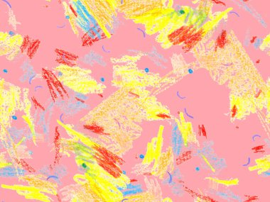 Modern Yazı Başlığı. Kırmızı Üzerine Şirin Büyük Modern Geometrik Desenli, Yatay Şablon İçin Pembe Arkaplan. Büyük Olağandışı Asgari Parmak izi. Tebeşir Yazı Başlığı.