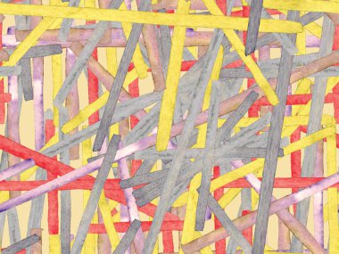 Bauhaus Kusursuz Düzen. Suluboya Geometrik Kırmızı Pembe Çizgiler Tasarımı. Sanat Organik Geo Arkaplanı. Büyük Sanatsal Asgari Baskı. Moda Eğlencesi Soyut Boyası Suluboya Renk Çizgileri.