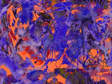 Tehlike izi yok. Mor suluboya fırça darbesi grunge tasarımı. Suluboya soyut sıçrama boyası tasarımı. Elle çizilmiş mürekkep lekeleri. Toprak sıçrama deseni. Sıvı damlayan fırça sonsuz iz. 