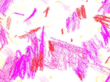 Soyut Başlık Deseni. Kırmızı Üzerine Sevimli Büyük Çağdaş Geometrik Kusursuz Desen, Yatay Şablon İçin Pembe Arkaplan. Büyük Olağandışı Asgari Parmak izi. Sanatsal Başlık Deseni.