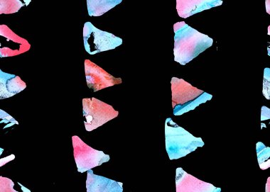 Suluboya üçgen desen. Basit geometrik pürüzsüz desen. Suluboya üçgenli yatay soyut çizgiler. Mayo için Endonezya batik desing. Geometri baskısı. Mozaik kapağı arkaplanı.