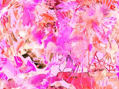 Tehlike izi yok. Kırmızı suluboya fırça darbesi grunge tasarımı. Suluboya boya boya tasarımı. Elle çizilmiş mürekkep lekeleri. Toprak sıçrama deseni. Sıvı damlayan fırça sonsuz iz. 