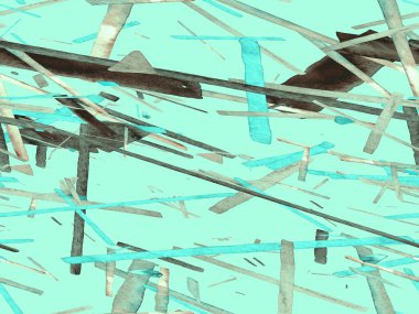 Bauhaus Kusursuz Düzen. Suluboya Geometrik Yeşil Teal Çizgileri Tasarımı. Sanat Organik Geo Arkaplanı. Büyük Olağandışı Asgari Parmak izi. Moda Eğlencesi Soyut Boyası Suluboya Renk Çizgileri.