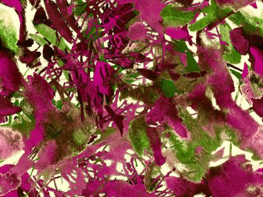 Sıvı, pürüzsüz desen. Kırmızı suluboya fırça darbesi grunge tasarımı. Suluboya boya boya tasarımı. Elle çizilmiş mürekkep lekeleri. Toprak sıçrama deseni. Sıvı damlayan fırça sonsuz iz. 