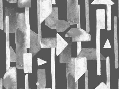 Bauhaus Kusursuz Düzen. Suluboya Geometrik Siyah ve Beyaz Çizgiler Tasarımı. Sanat Organik Geo Arkaplanı. Büyük Moda Asgari Baskı. Moda Eğlencesi Soyut Boyası Suluboya Renk Çizgileri.