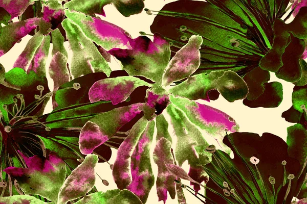 리스그린 바다없는 Horizontal Tropic Design 스윙웨어 Palm Leaves Fun Texture — 스톡 사진