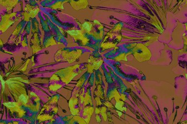 Palmiye yapraklarının eğlenceli dokusu. Etnik Aloha İlişkisi. Egzotik Bikini Özgeçmişi. Turkuaz Yeşil Suluboya Yatay Tropik Tasarım. Palm Geometric Mayo desenli. Tropikal Kusursuz Desen.