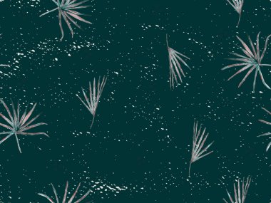 Yeşil egzotik desen. Canavar ve amber çiçekleri tropik buket. Doymuş büyük çiçekli mayo izi. Yatay romantik vahşi vektör egzotik fayans. Güzel bahar botanik tasarımı.