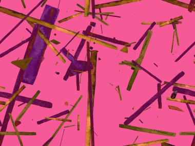 Bauhaus Kusursuz Düzen. Suluboya Geometrik Kırmızı Pembe Çizgiler Tasarımı. Sanat Organik Geo Arkaplanı. Büyük Yaratıcı Asgari Yazdırma. Moda Eğlencesi Soyut Boyası Suluboya Renk Çizgileri.