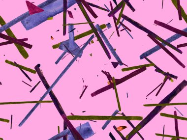 Bauhaus Kusursuz Düzen. Suluboya Geometrik Kırmızı Pembe Çizgiler Tasarımı. Sanat Organik Geo Arkaplanı. Büyük Olağandışı Asgari Parmak izi. Moda Eğlencesi Soyut Boyası Suluboya Renk Çizgileri.