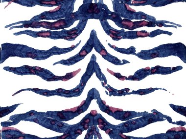 Geometrik hayvan dokusu. Afrika deseni. Çizgili, kusursuz desen. Suluboya Kamuflaj Tasarımı. Soyut Safari fayansı. Zebra Deri İzi. Hayvan kamuflajı arka planı. Klasik Mavi ve İndigo